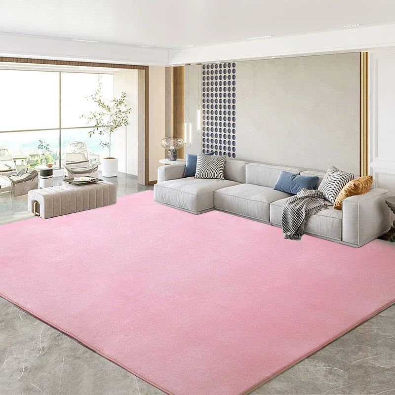 VIKAMA Modern Minimalist Living Room Rug Soft High-Resilience Bedroom Mat Children's Room Soundproof Carpet Home Decor