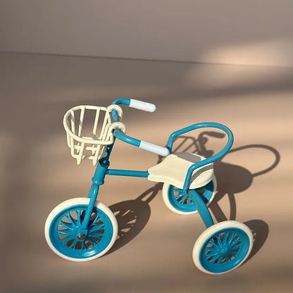 Miniature Iron Tricycle — Realistic Outdoor Bicycle, BJD/OB11 Accessory, Christmas, Thanksgiving, Graduation Gift, Home Decor