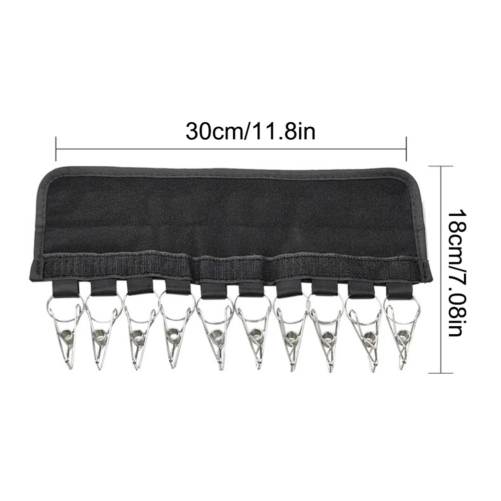 10-Clip Multifunctional Coat And Hat Clip Self-Adhesive Portable Home Perforation-Free Velcro Storage Clothes