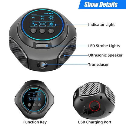 Ultrasonic Electronic Rodent Repellent 360°all-round Degrees Rat Repeller Effectively Repel Flies Cockroaches Mosquitoes
