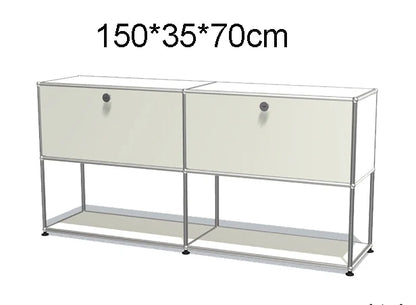 Module Furniture  Storage Modular DIY Shelf Sideboard Customized Size Night Stand Cabinet Stainless Steel Home Use