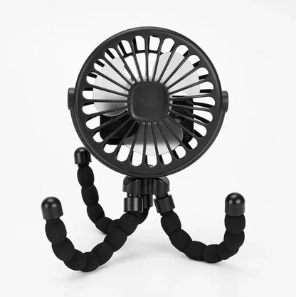 1 PCS Multi-functional Stroller Handheld Mini Fan Portable USB Charging Octopus Stand Variable Styling outdoors Folding Fan