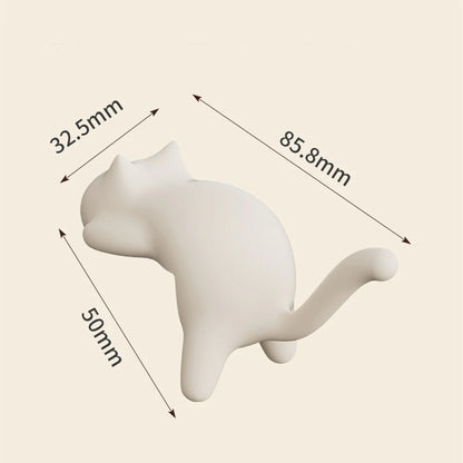 Cat Shaped No Trace Hooks, Damage-Free Wall Mount Holder Clip for Bag/Purse/Pencil Case on Desk Table Study Office