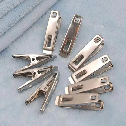 20pcs Stainless Steel Clothespins, Binder Clips, Heavy Duty Clothes Pins, Metal Clip Set, Metal Clothes Clips For Clothes Sock F