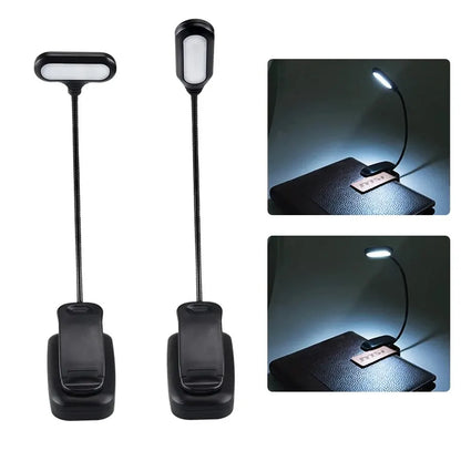 Adjustable LED Clip-On Book Lamp Table Battery Powered Flexible Study Learning Desk Lamp Portable Bedroom Reading Night Light