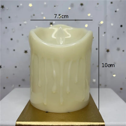 Flameless Flickering Led Candles Light Tealight Led Battery Power Candles Lamp Electronic Votive Led Lamp Halloween Home Decor