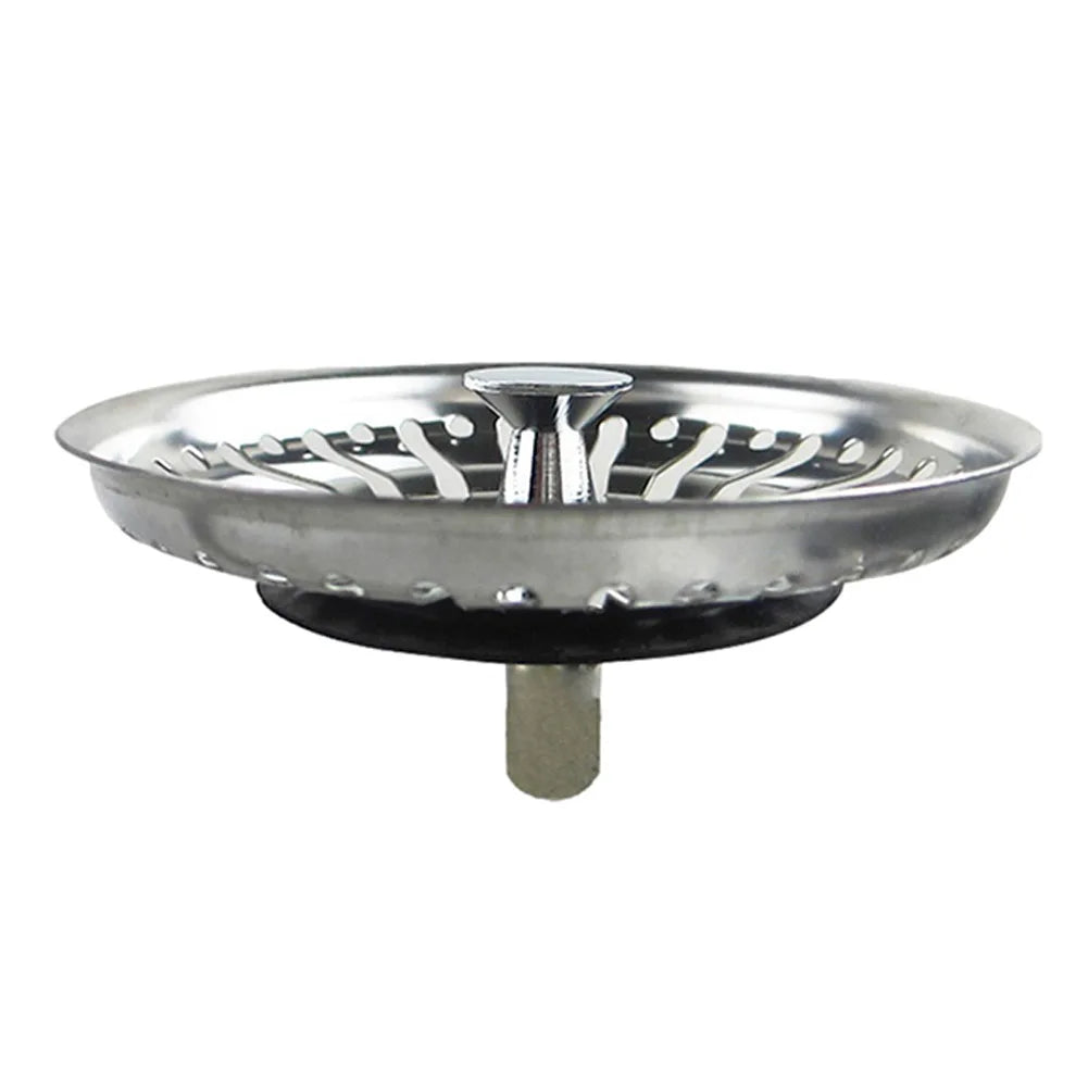 84mm Kitchen Sink Strainer Drains Filter Plug Stainless Steel Drain Waste Stopper Floor Drain Bathroom Hair Stoppers