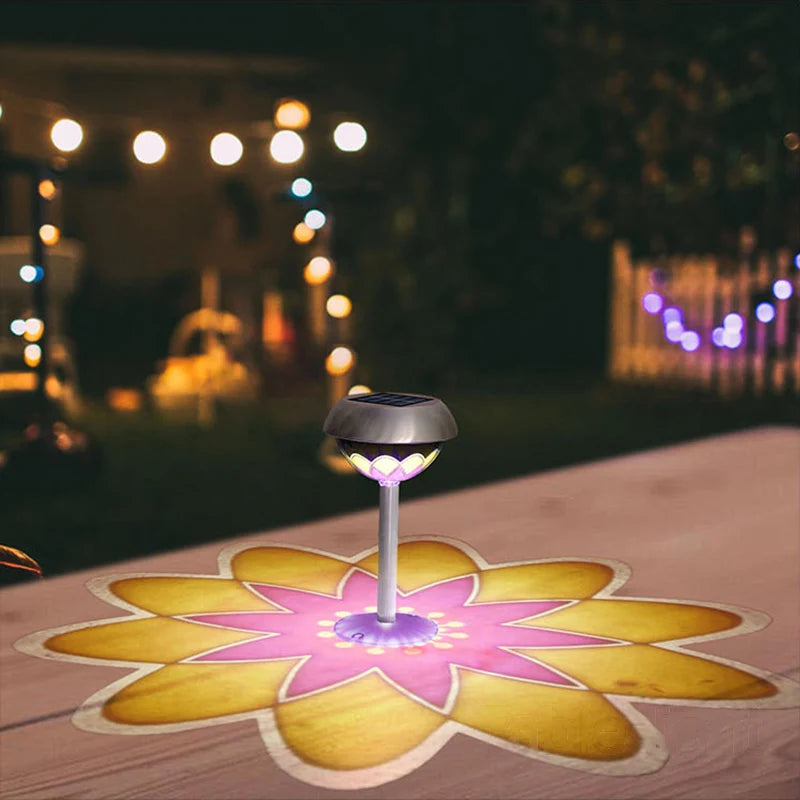 Solar Outdoor Spotlight, LED Waterproof Ground Plug Lights, Light Control, for Garden Street Balcony Camping Summer Home Decor 