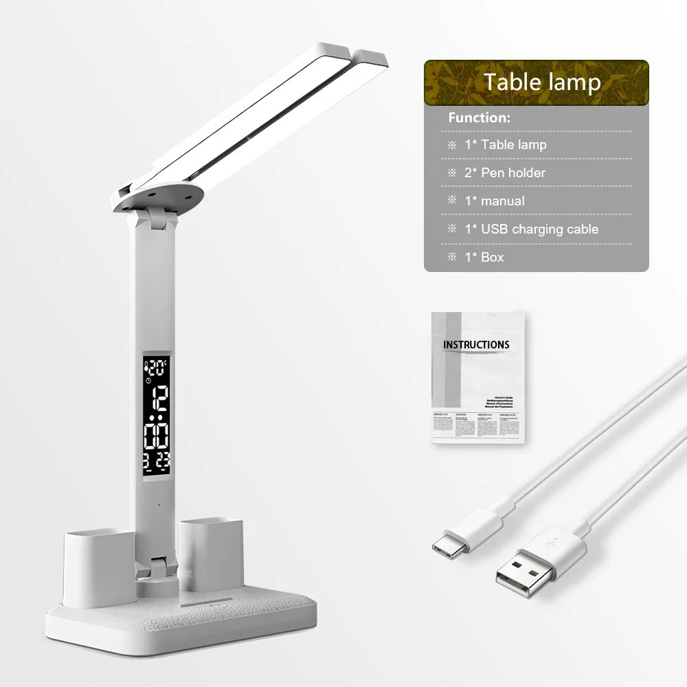 Eye Protection Table Lamp LED Rechargeable Dimmable Wireless Folding Desk Lamp Night Light For Children Study Reading Room Decor