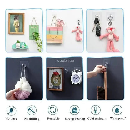 Photo Frame Hooks Storage Rack Screw Holders Door Hanger Self-Adhesive Multi-Function Gadgets Organizer Kitchen Accessorie