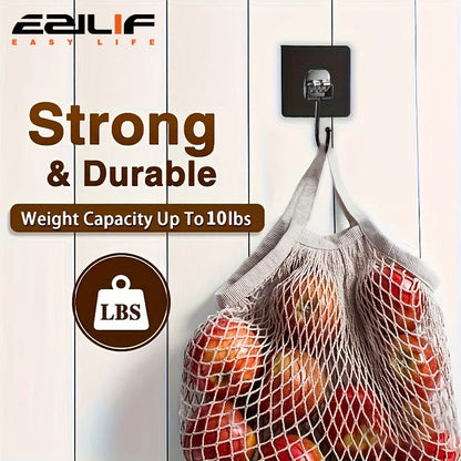 10PCS Hook Strong Load-bearing Seamless Wall Mounted Suction Cup Hook No Punching Kitchen Bathroom Universal Adhesive Hook
