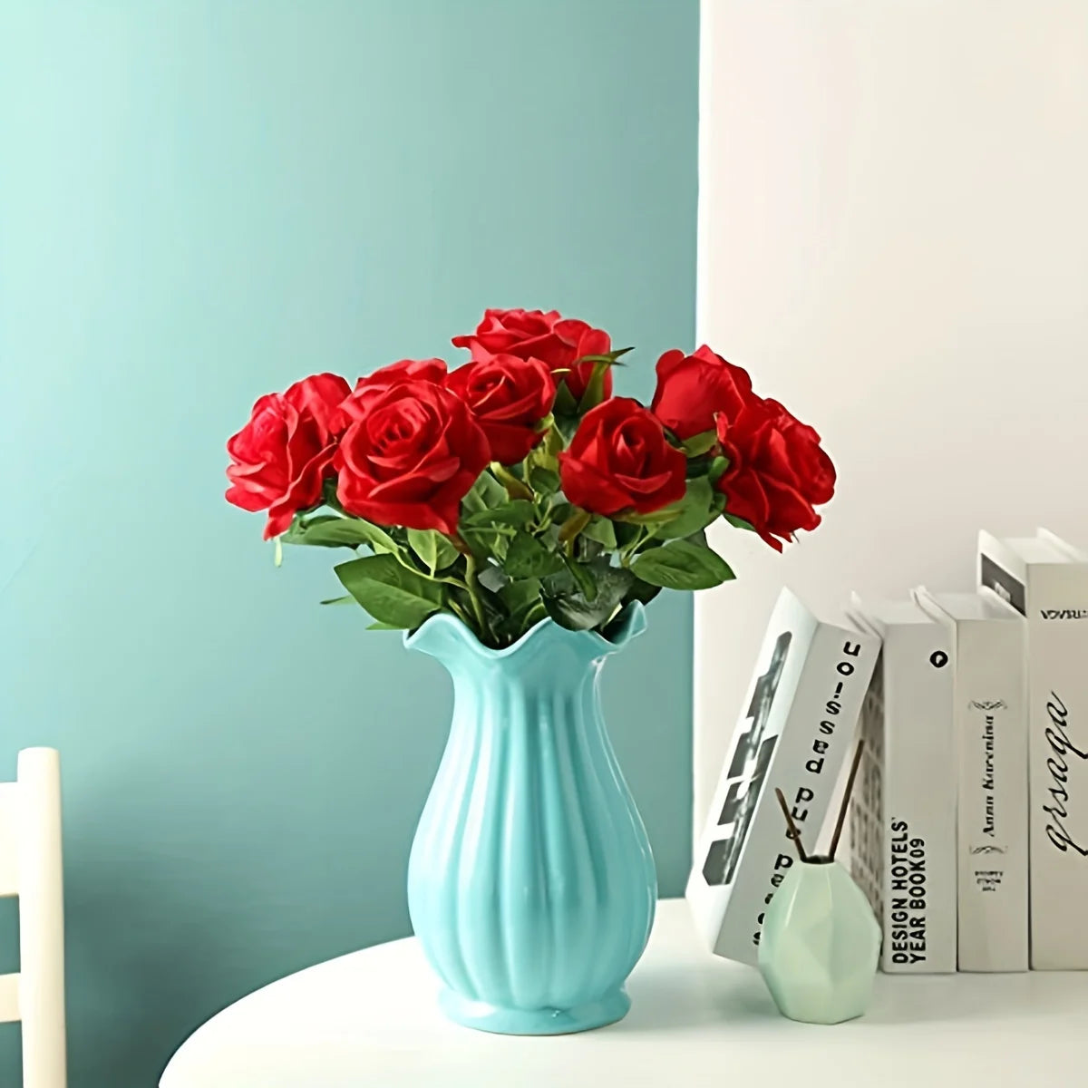 12pcs Realistic Artificial Rose Bouquet for Weddings, Birthdays, and More  for Floral Arrangements and Home Decor