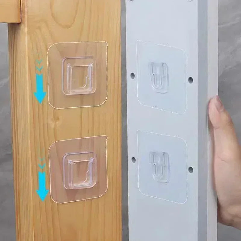 Double-Sided Self Adhesive Wall Hooks Strong Sticky Transparent Traceless Kitchen Bedroom Wall Hook Storage Holders Wholesale