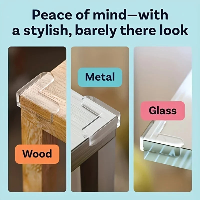8/10/12pcs Transparent Anti-bump Corner PVC Padded Child Safety Corner Protector Baby Anti-bump Protector Table Corner