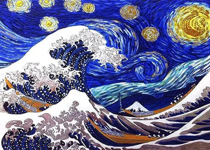 5D DIY Landscape Diamond Painting Kit Starry Sky Cross Stitch Diamond Embroidery Rhinestone Mosaic Art Home Decor Painting