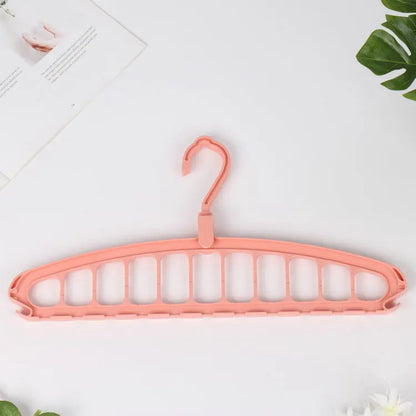 Multi functional clothes hanger, dormitory, household clothes hanging, folding clothes hanger, 11 hole clothes rack storage tool
