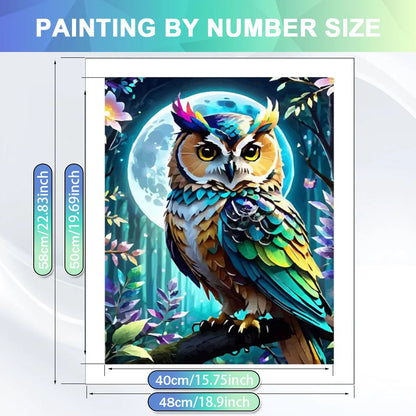 HUACAN Owl Animal Painting By Numbers On Canvas Flower Coloring On Canvas By Adult Pictures Drawing Art Kits Home Decor Gift