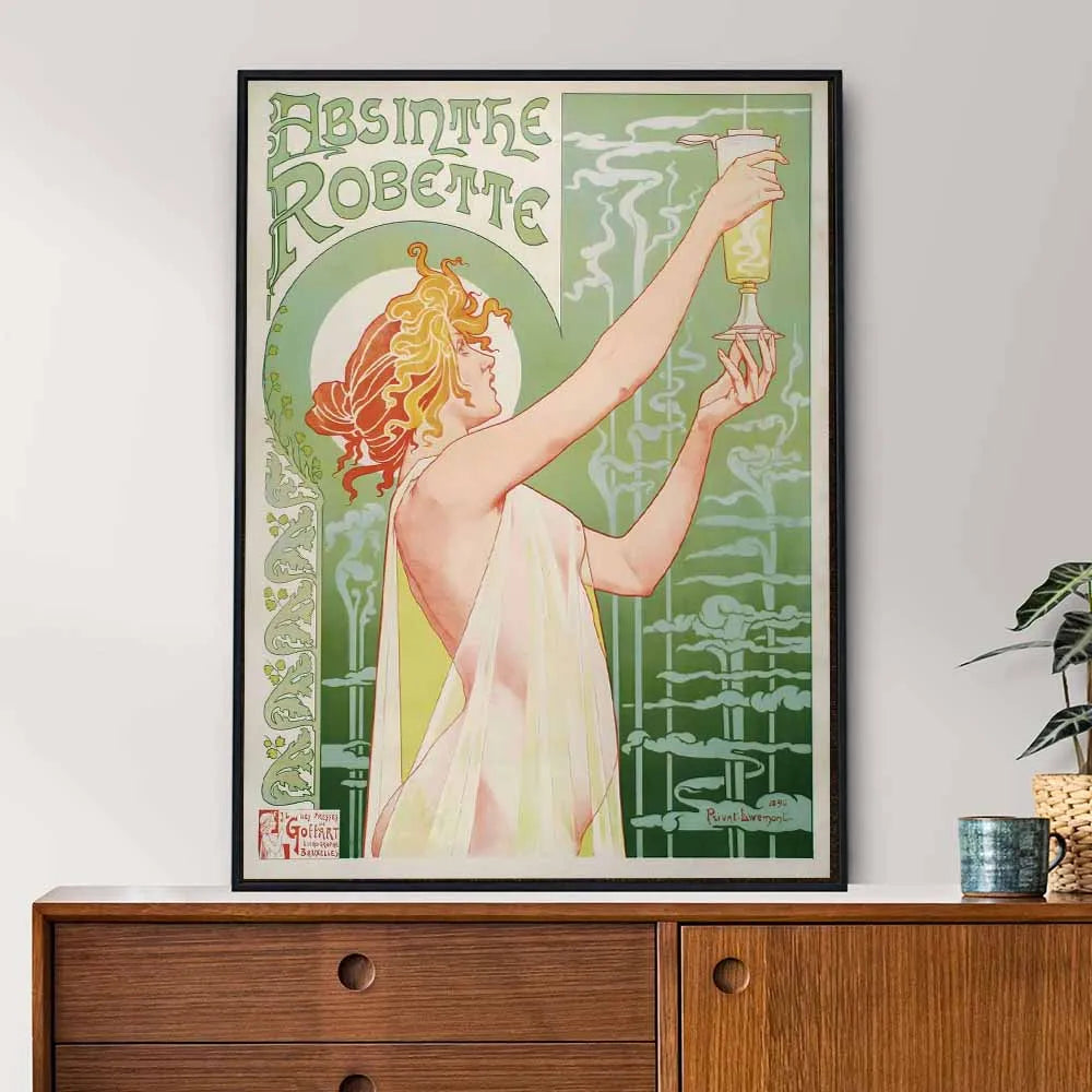 Art Nouveau Retro Poster Abstract Wallpaper Print Canvas Painting Wall Art Picture for Living Room Home Decor Aesthetic Mural
