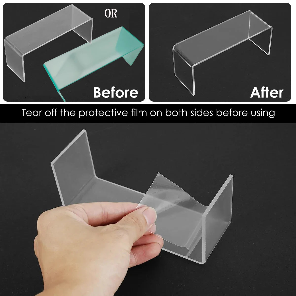3/6/9/12Pc Clear Acrylic Display Stand Cosmetic Bag Jewelry Showcase Cup Holder for Home Shop statue Model Pottery Display Riser