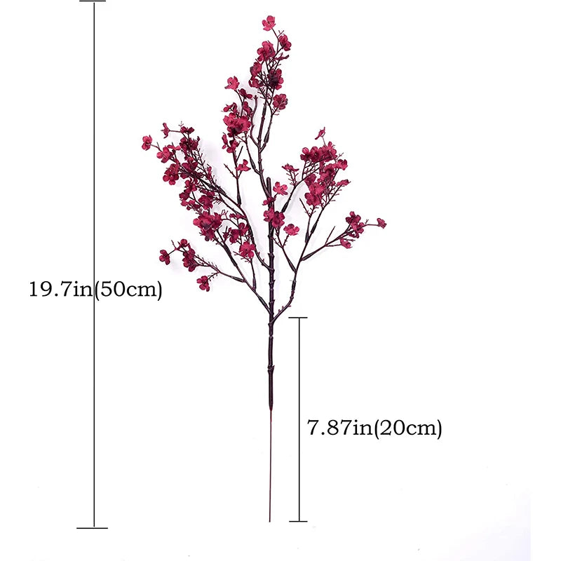 1/4pcs Artificial Flowers Cherry Blossoms Gypsophila Fake Plants DIY Wedding Bouquet Vases for Home Decor Faux Festival Branch