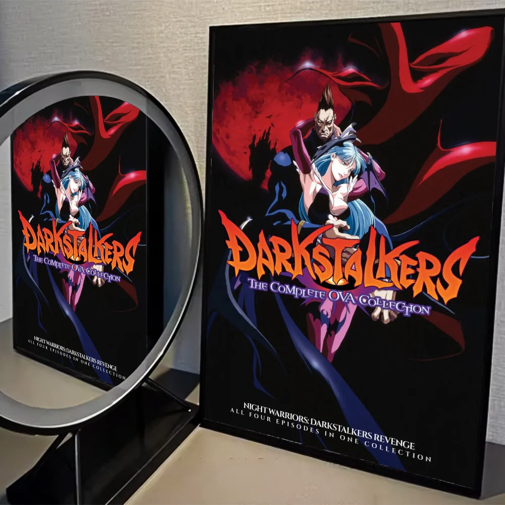 Darkstalkers Morrigan Aensland DIY Sticky Poster Waterproof Paper Sticker Coffee House Bar Home Decor