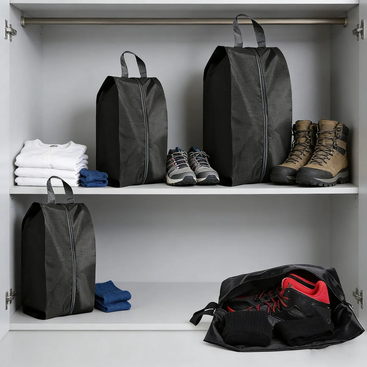 3PCS Shoe Storage Bags Dust-proof Shoe Cover Travel Portable Bag Household Moisture-proof and Mildew-proof Shoe Storage Bag
