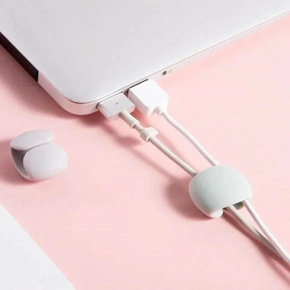 5/10/15/20PCS Cable Management Clips Adhesive Charging Wire Holders for Desk/Car/Travel (Anti-Tangle Design)