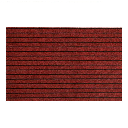 Modern Minimalist Square Floor Mat - Durable, Stain/Fade Resistant, Non-Slip Rubber Backing, Machine Washable for Indoor/Outdoor