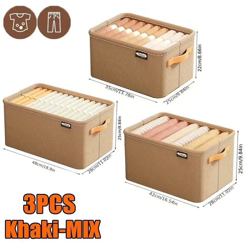 Thicken Clothes Organizer Pants Sweater Storage Cabinets Drawers Organizer Jeans Storage Box Wardrobe Clothes Storage Organizers