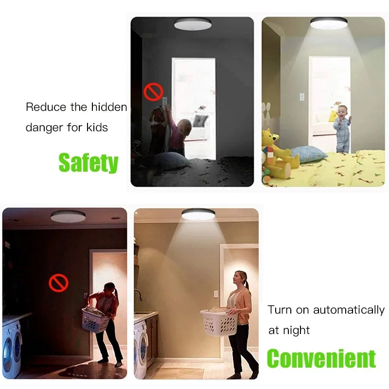 PIR Motion Sensor Ceiling Lamp 15w 20w 30w 40w Motion Detector Modern Ceiling Lighting For Corridor Garage Stair Balcony 220V