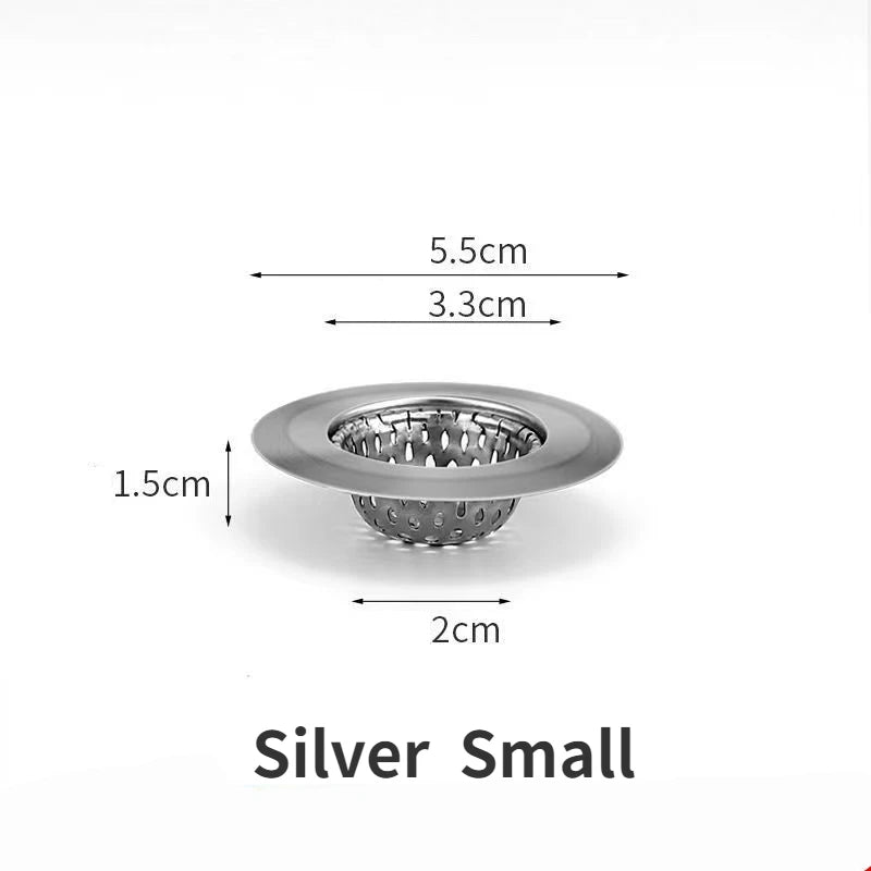 Stainless Steel Sink Filter Mesh Shower Floor Drain Hair Catcher Stopper Food Slag Drainer for Kitchen Bathroom Accessories