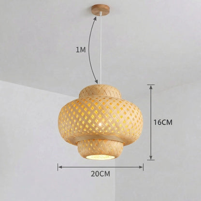 30cm Modern Bamboo Pendant Light Hand Woven Bamboo Art Chandelier Dining Room Lantern Chandelier Bedroom Dining Room Lamp
