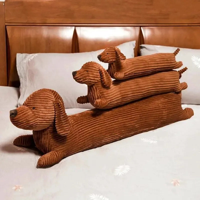 Cute Dachshund Dog Strip Pillow Soft Sofa Throw Pillow Neck Waist Pillow For Living Room Office and Home Decor