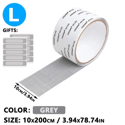 Window Mosquito Net Repair Tape Self Adhesive Window Screen Repair Patch Strong Anti-Insect Fly Mesh Broken Holes Repair