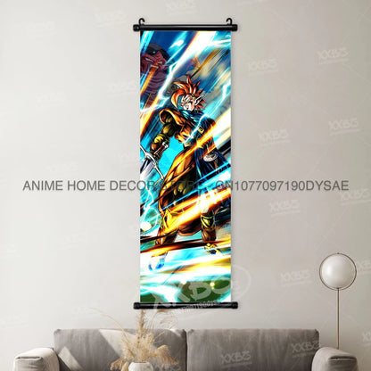 Dragon Ball Posters Anime Figures Wall Art Frieza Home Decor VegetaIII Scrolls Picture Goku Hanging Painting Son Gohan Wallpaper