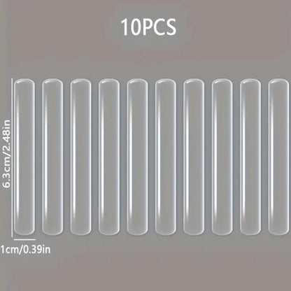 10PCS Transparent Door Impact Mats, Silicone Seal, Household Transparent Impact Seal Tape, Transparent Mute Strip