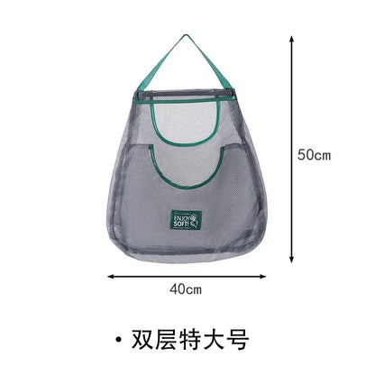 Reusable Mesh Storage Bags for Kitchen, Hanging Fruit Vegetable Organizer for Ginger Garlic Onion Potato