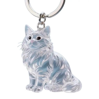 Cute Cat Dog Pet Hair Storage Box Keychain Bag Hanging Decoration Cat Hair Transparent Creative Souvenir,Pet Memorial Ideal Gift