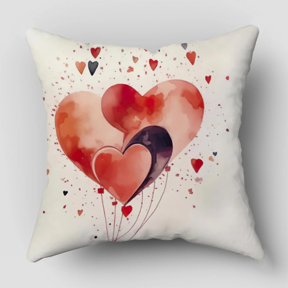 Heart Pillow Cover Valentine's Day Cushion Cover Pillow Case Office Chair Sofa Bed Home Decor Throw Pillow Cover
