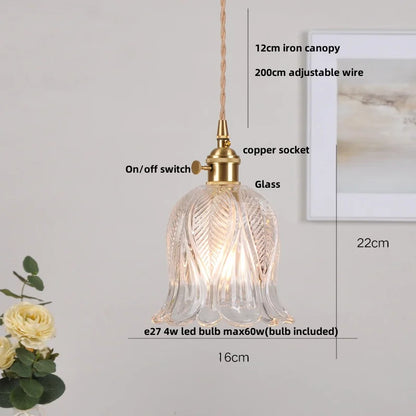 IWHD Clear Glass LED Pendant Lights Dining Living Room Cafe Brass Nordic Modern Simple Home Decor Hanging Lamp Lamparas Colgante