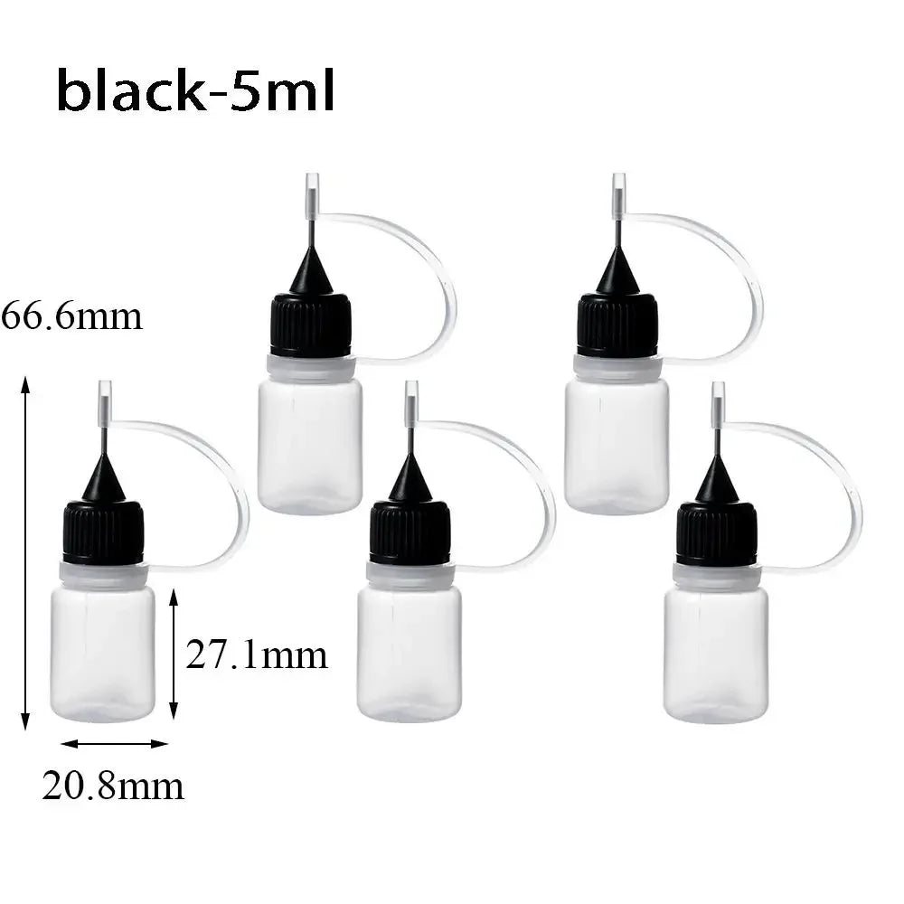 5/10/20/30/50/100ML Resuable Needle Tip Glue Applicator Plastic Bottle for Paper Quilling DIY Scrapbooking Paper Craft Tool