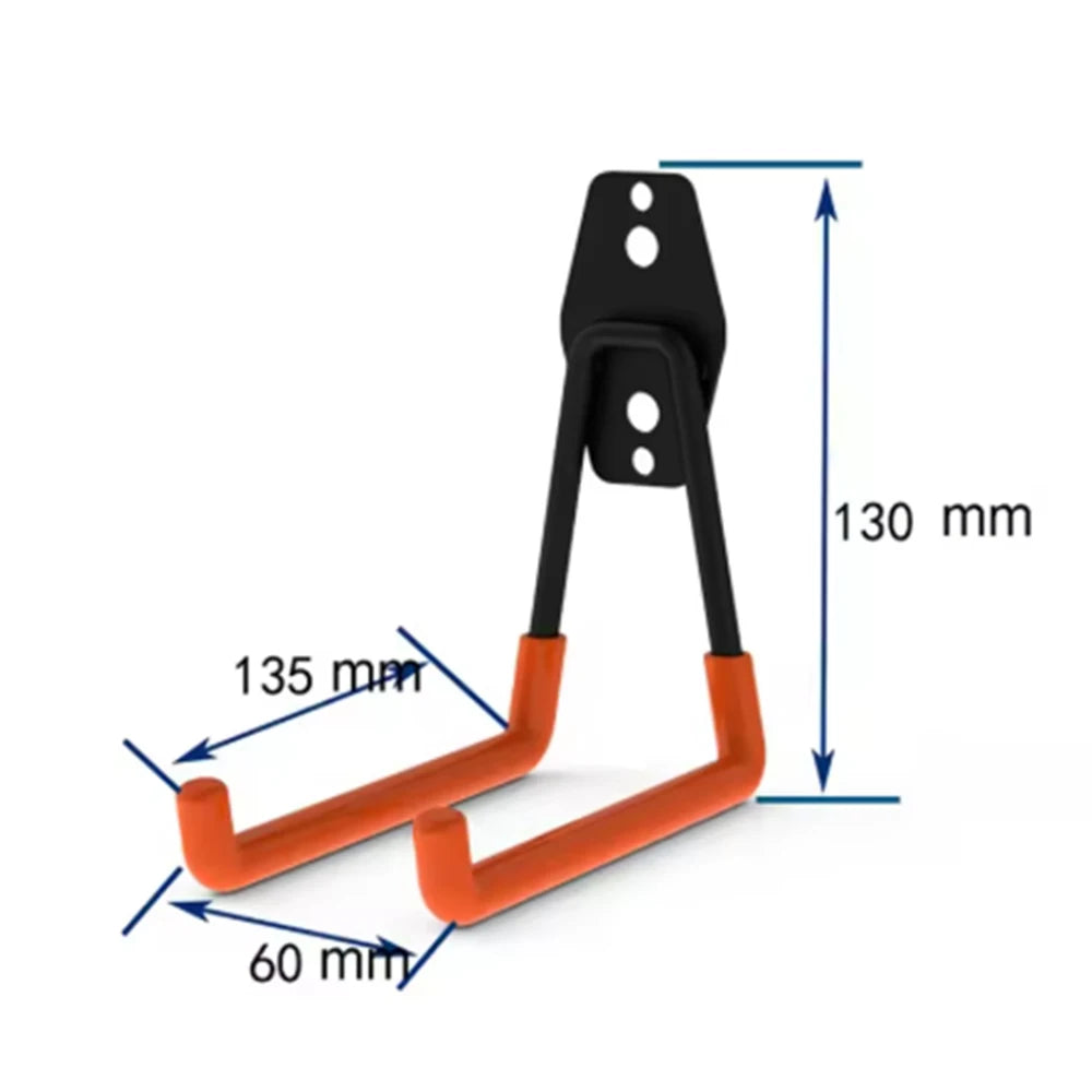 Heavy Duty Metal Hook Garage Organizer Wall Mount Bicycle Hanger Hooks Wall Mount Anti-slip Ladders Storage Hook Garden Tool