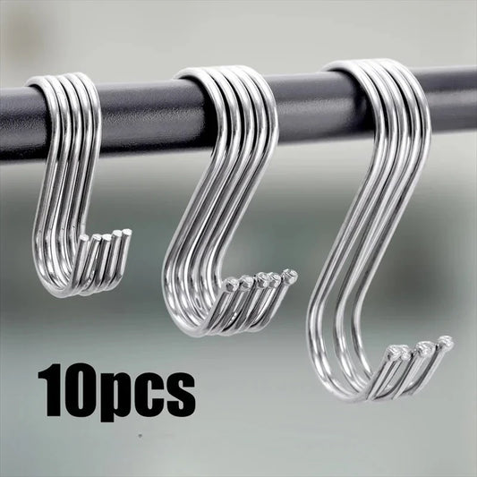Stainless Steel Hooks Multipurpose for Clothes Bags Towels Kitchen Bathroom Home Organizing Durable Rustproof