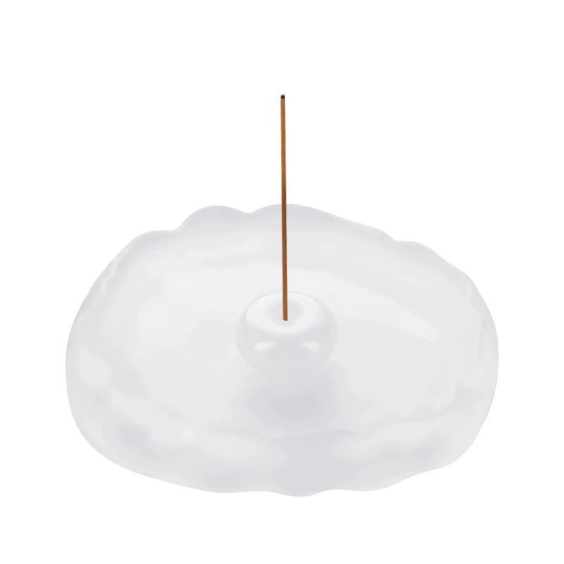 Mini Jade Incense Burner Incense Holder with Glass Incense Plate Ash Catcher Buddhism Supplies Home Decor
