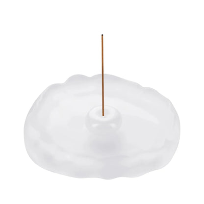 Mini Jade Incense Burner Incense Holder with Glass Incense Plate Ash Catcher Buddhism Supplies Home Decor
