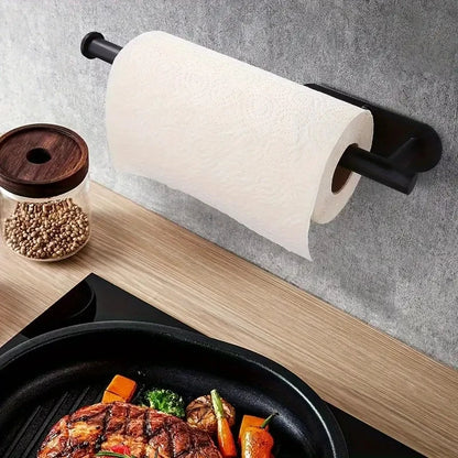 ASelf-Adhesive Paper Towel Holder for Kitchen Cabinet,Bathroom Tissue and Towel Holder,Plastic Wrap and Roll Paper Storage Rack