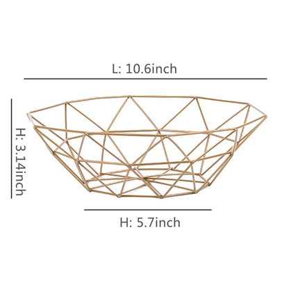 Metal Fruit Basket Simple Fruit Basin Multi-Size Iron Snack Bread Vegetable Storage Bowls Kitchen Eggs Dessert Holder Organizer