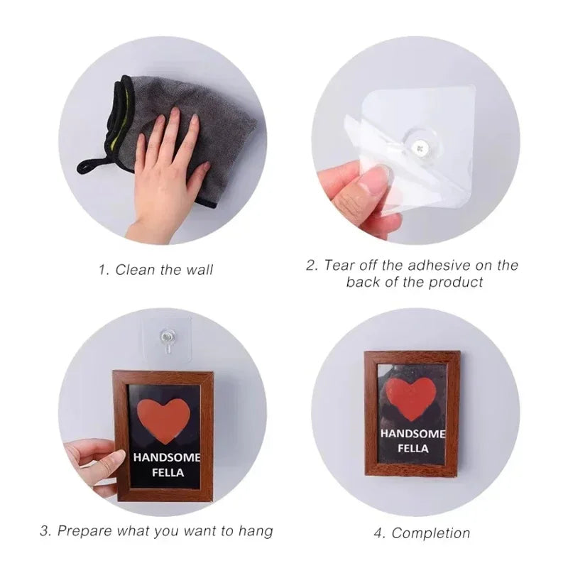 Strong Adhesive Hooks Picture Frame Poster No Drilling Hooks Waterproof Durable Kitchen Bathroom Accessories Screw Hooks