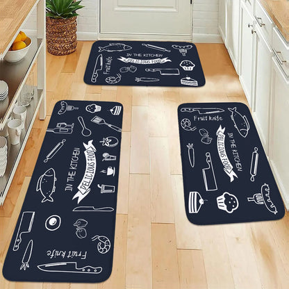 multiusos de absorción de agua : cocina, baño, baño, antideslizante, absorción de humedad, alfombra lavable a máquina
