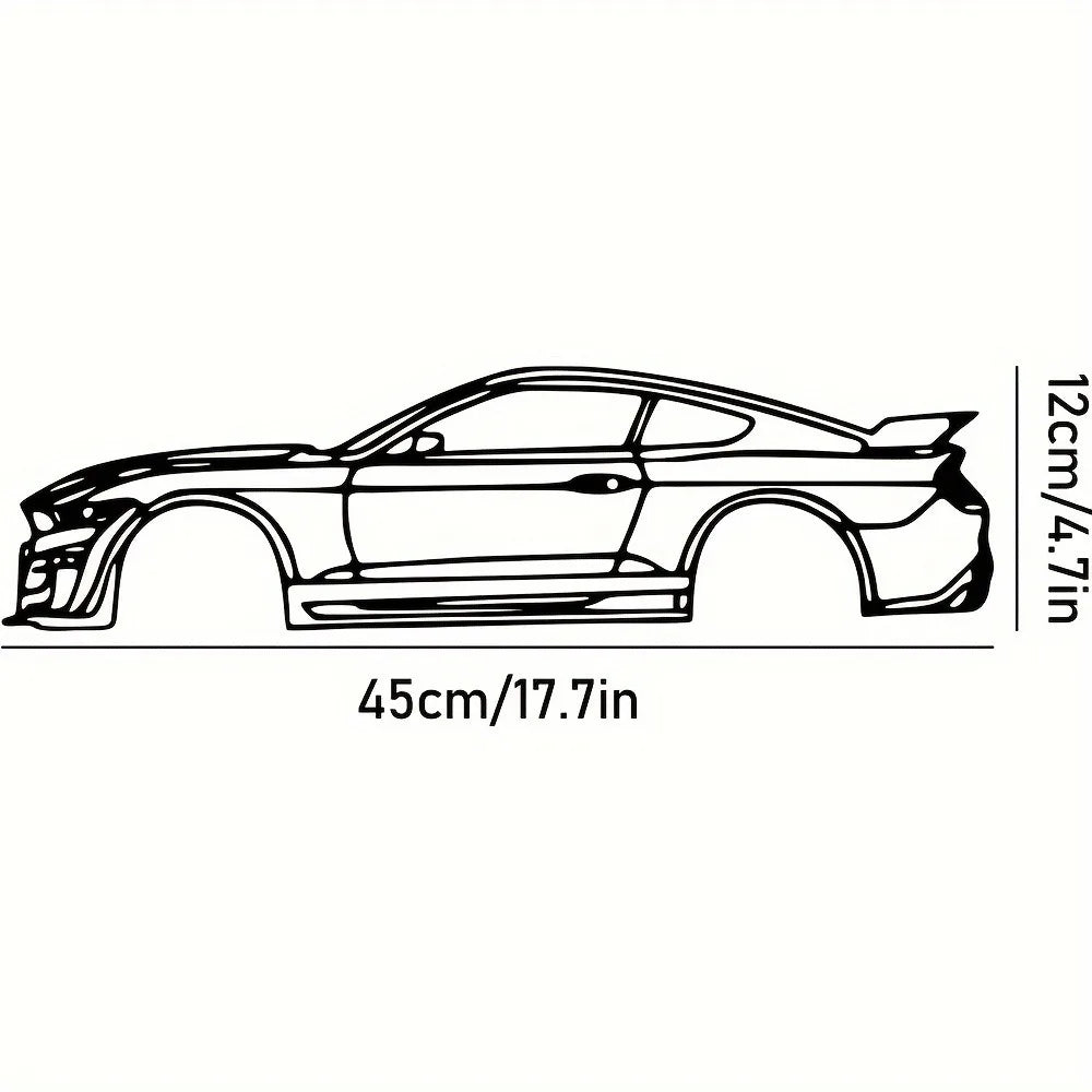 HelloYoung Metal Racing Car Wall Art Durable Sports Decor for Kids Room